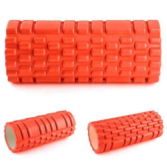Orange Yoga Foam EVA Roller Exercise Trigger Point GYM Pilates Texture Physio MASSAGE